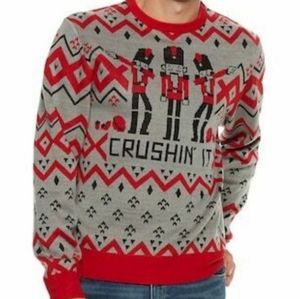 Ugly Christmas Sweater Nutcrackers Crushin' It - Dabbing